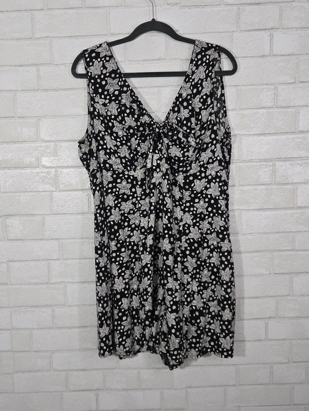 Basic Editions printed short romper